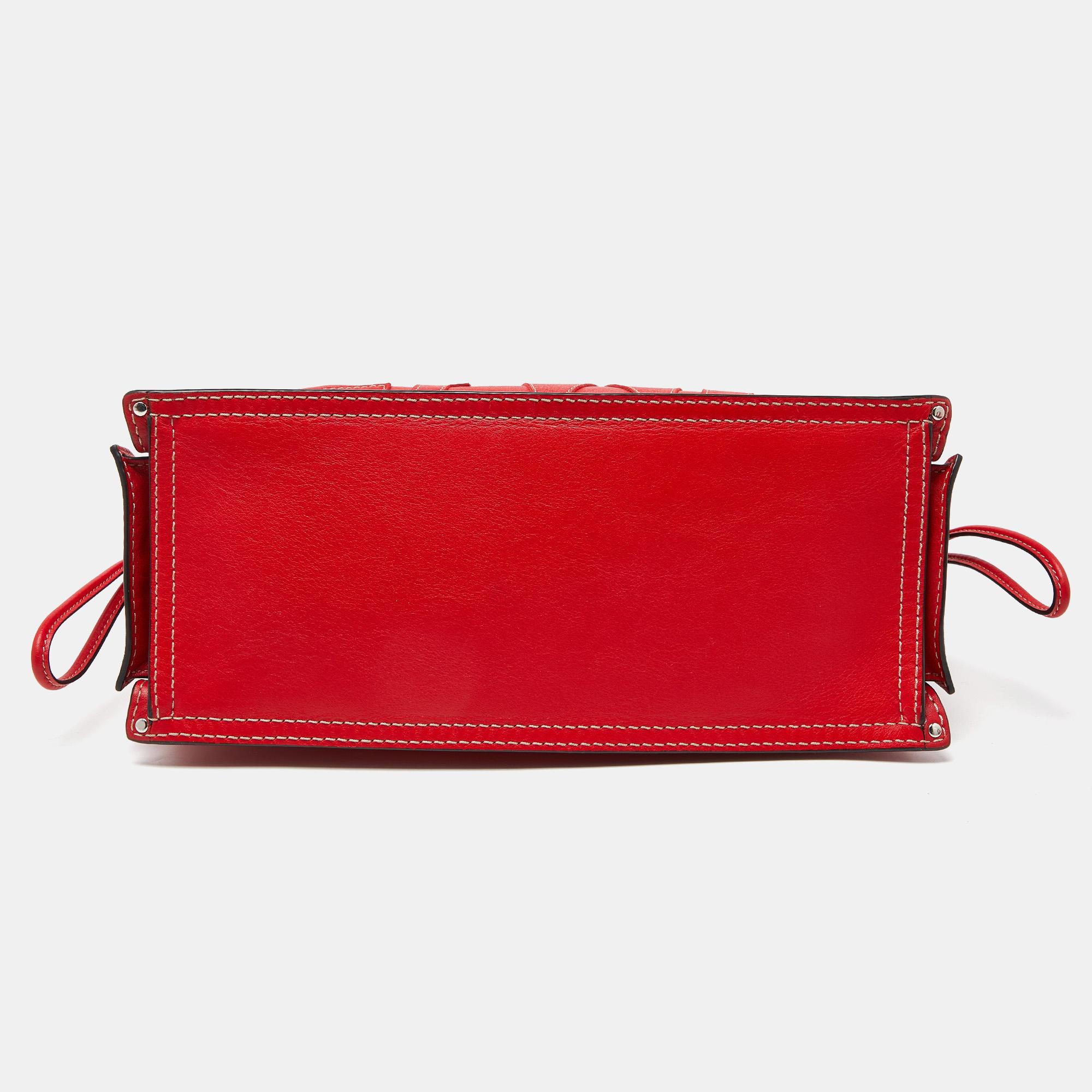 Loewe Red Leather Tote with Wallet 2