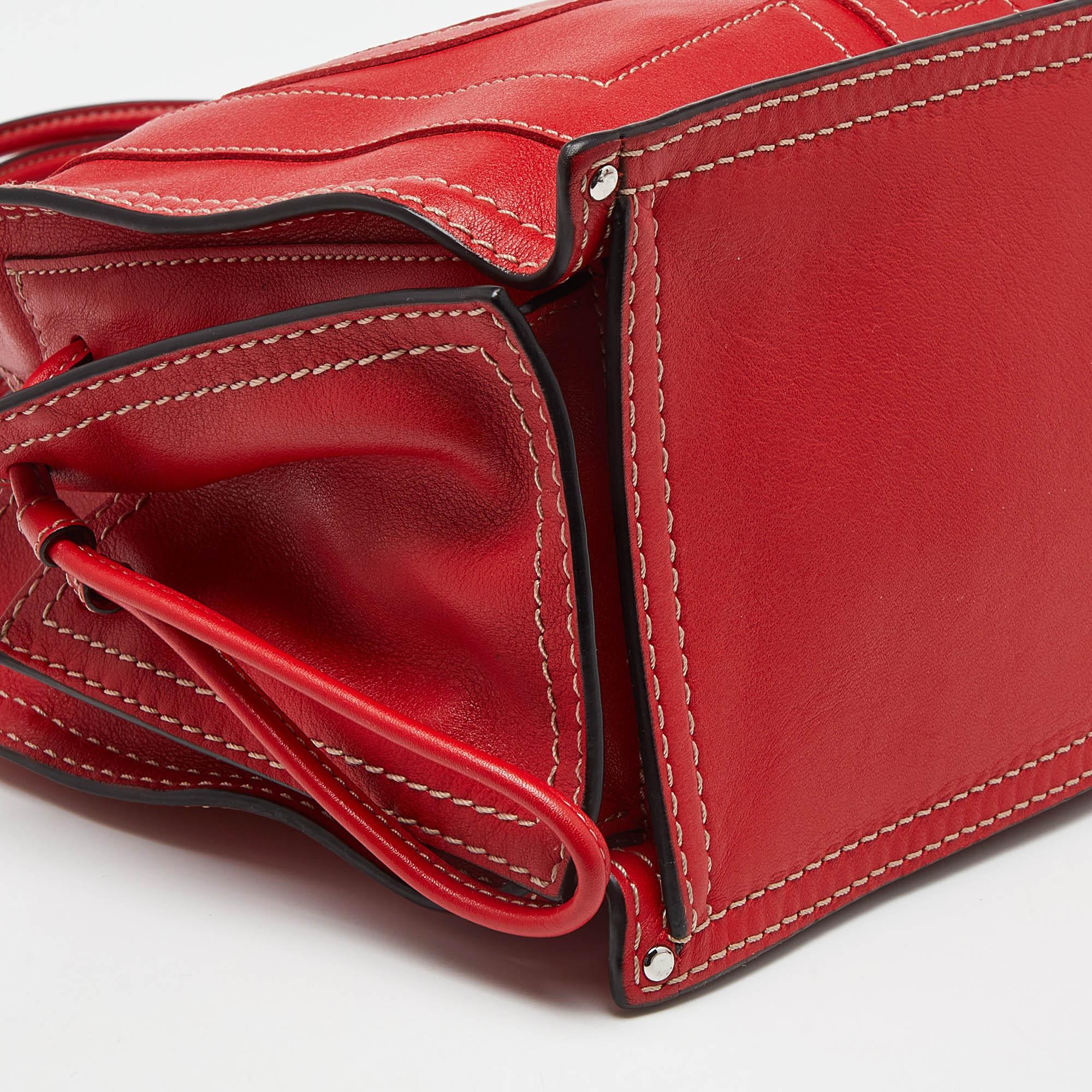 Loewe Red Leather Tote with Wallet 5