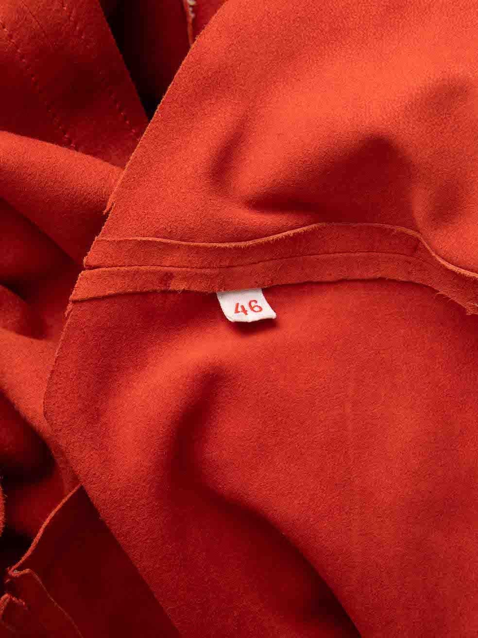 Loewe Red Suede Long Sleeve Top Size XXXL For Sale 3