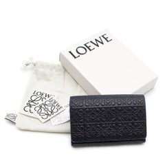 Loewe Repeat Small Vertical Wallet in Navy Blue
