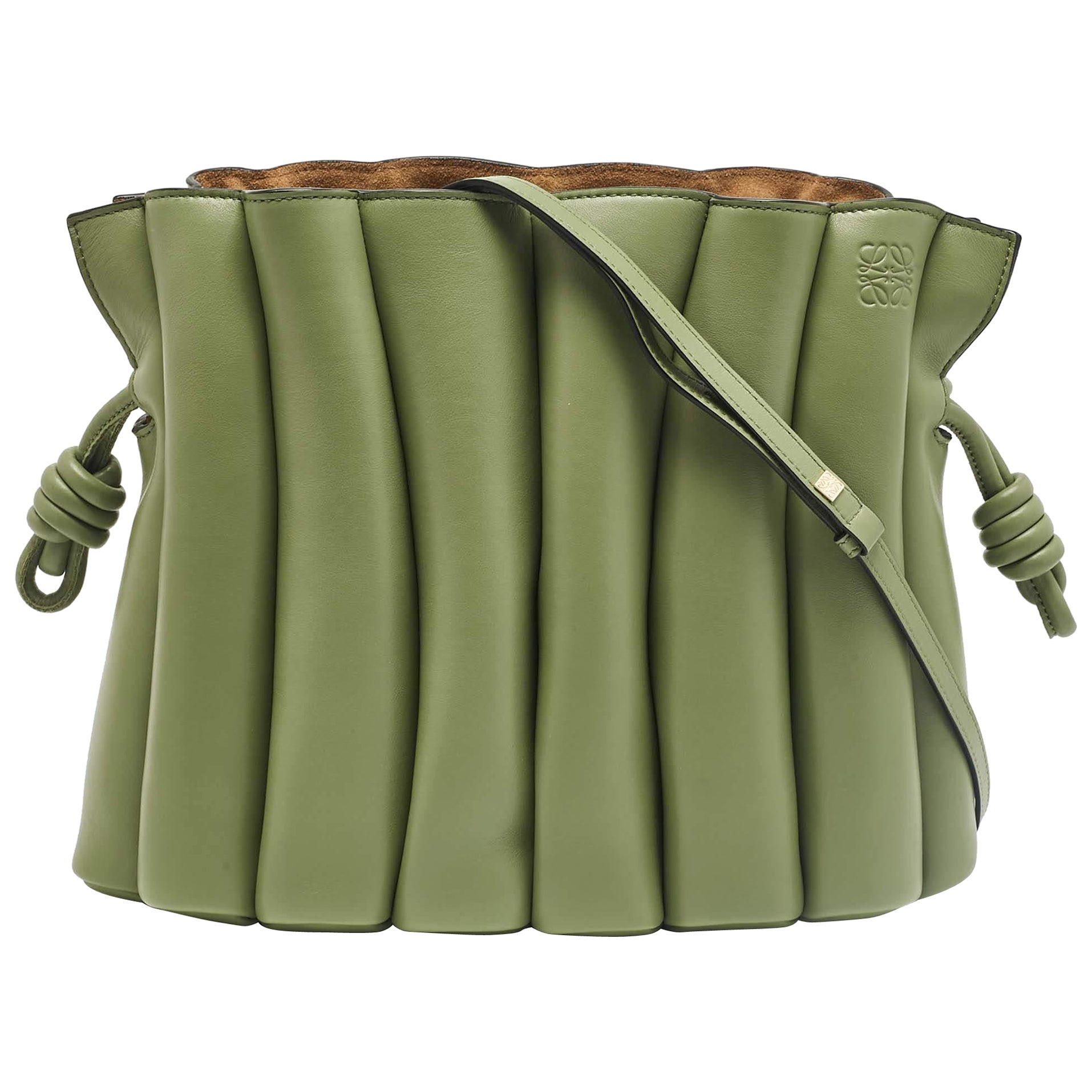 Loewe Rosemary Leather Ondas Flamenco Knot Shoulder Bag