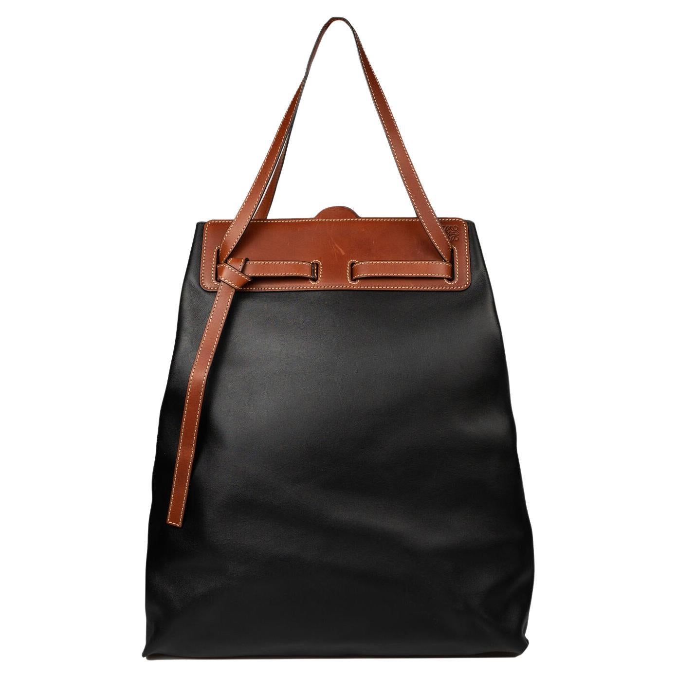 Loewe Green Leather Slip Buckle Kelly Style Top Handle Satchel Shoulder