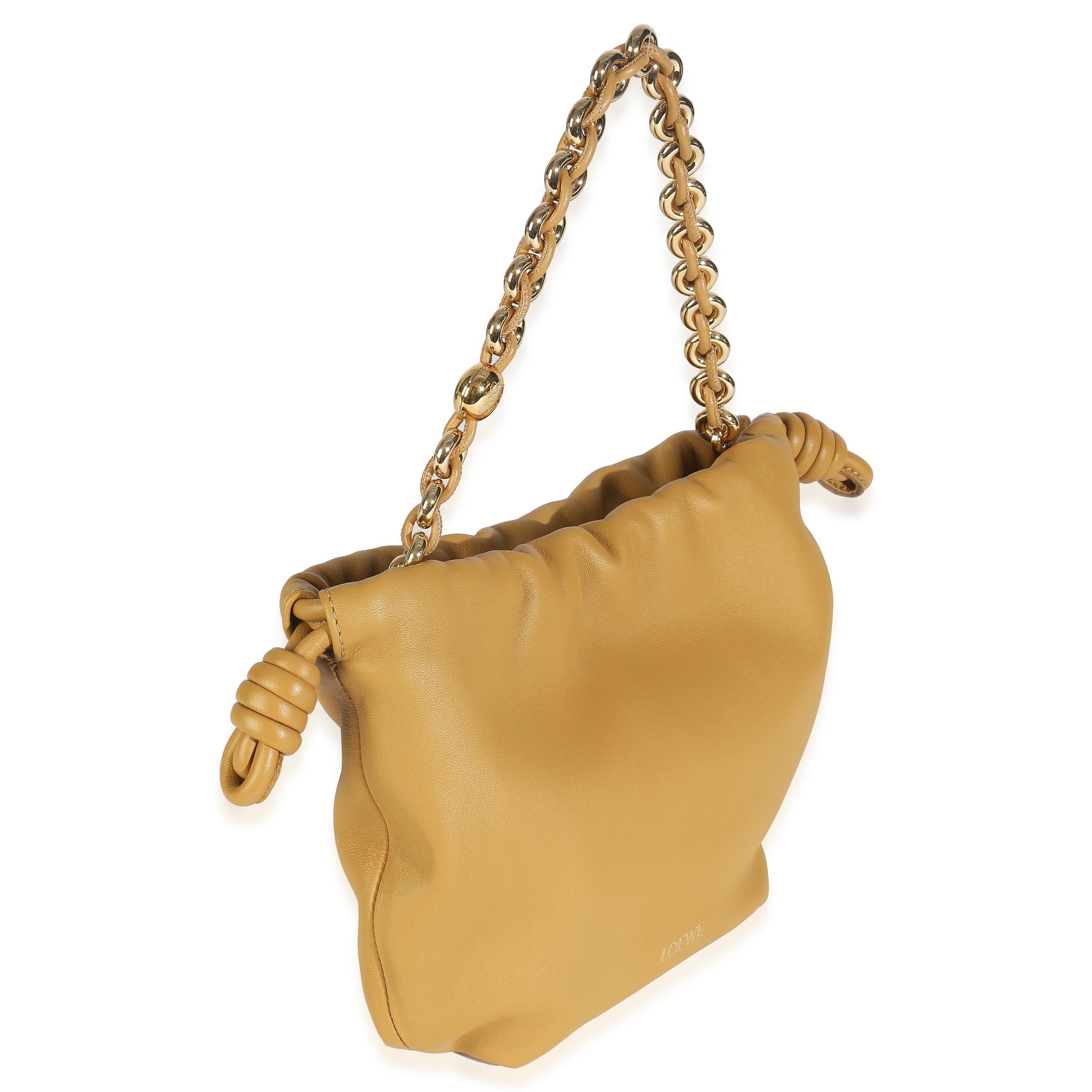 Arancia Loewe Sahara Nappa Mini Flamenco Crossbody in vendita