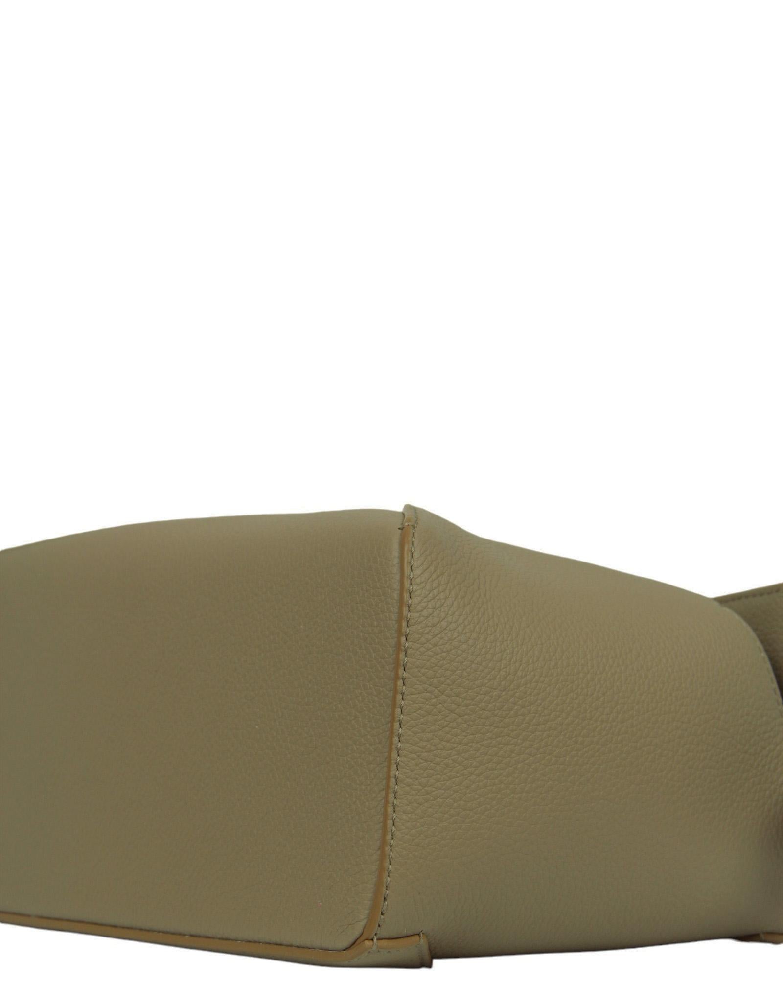 Loewe Sand Beige Soft Grained Calfskin Leather Small Puzzle Bag For Sale 1
