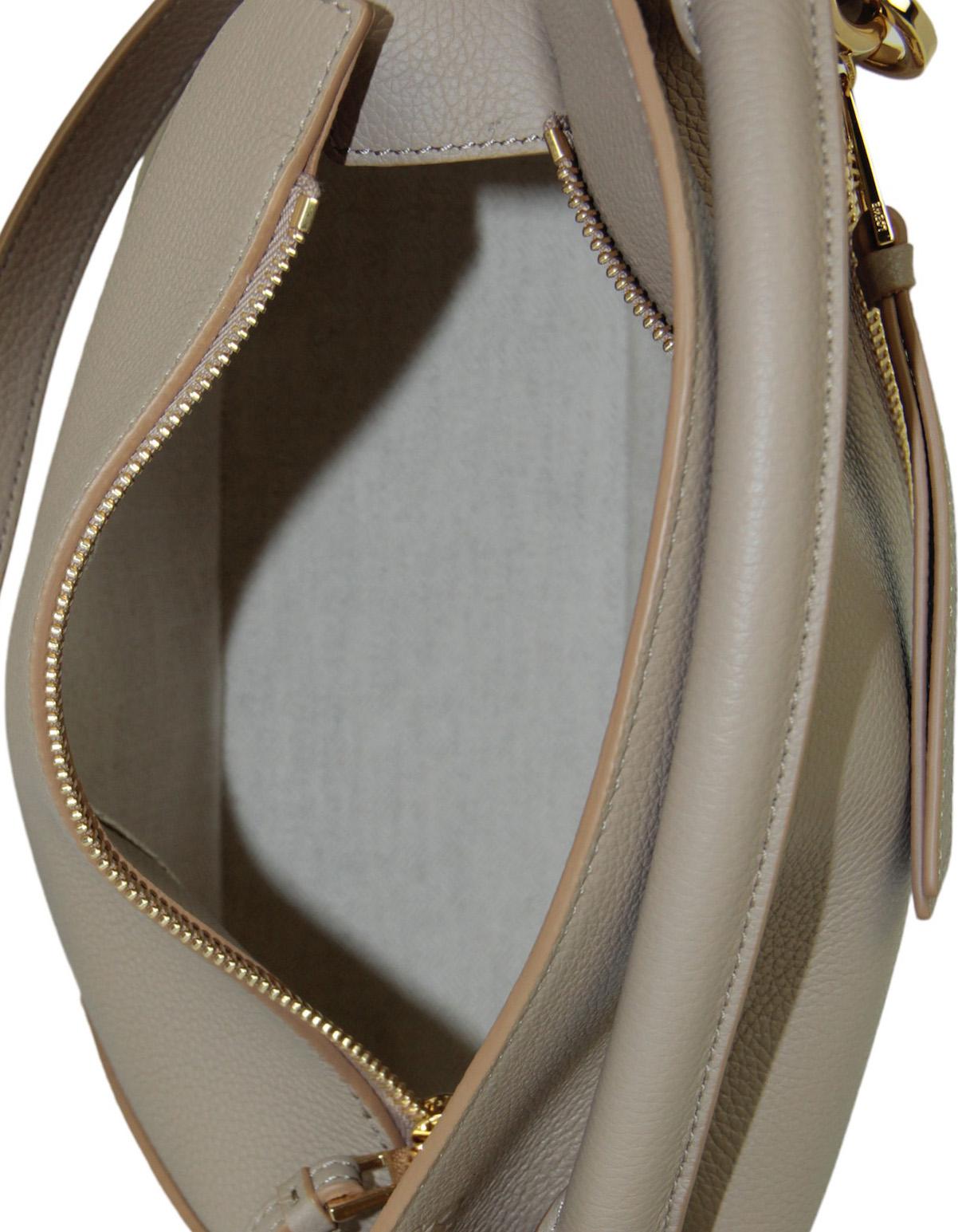 Loewe Sand Beige Soft Grained Calfskin Leather Small Puzzle Bag For Sale 2