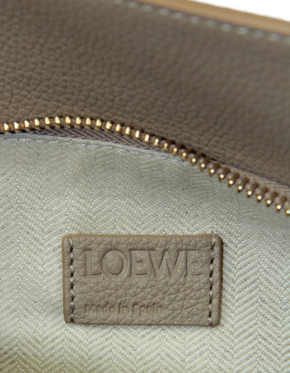 Loewe Sand Beige Soft Grained Calfskin Leather Small Puzzle Bag For Sale 5