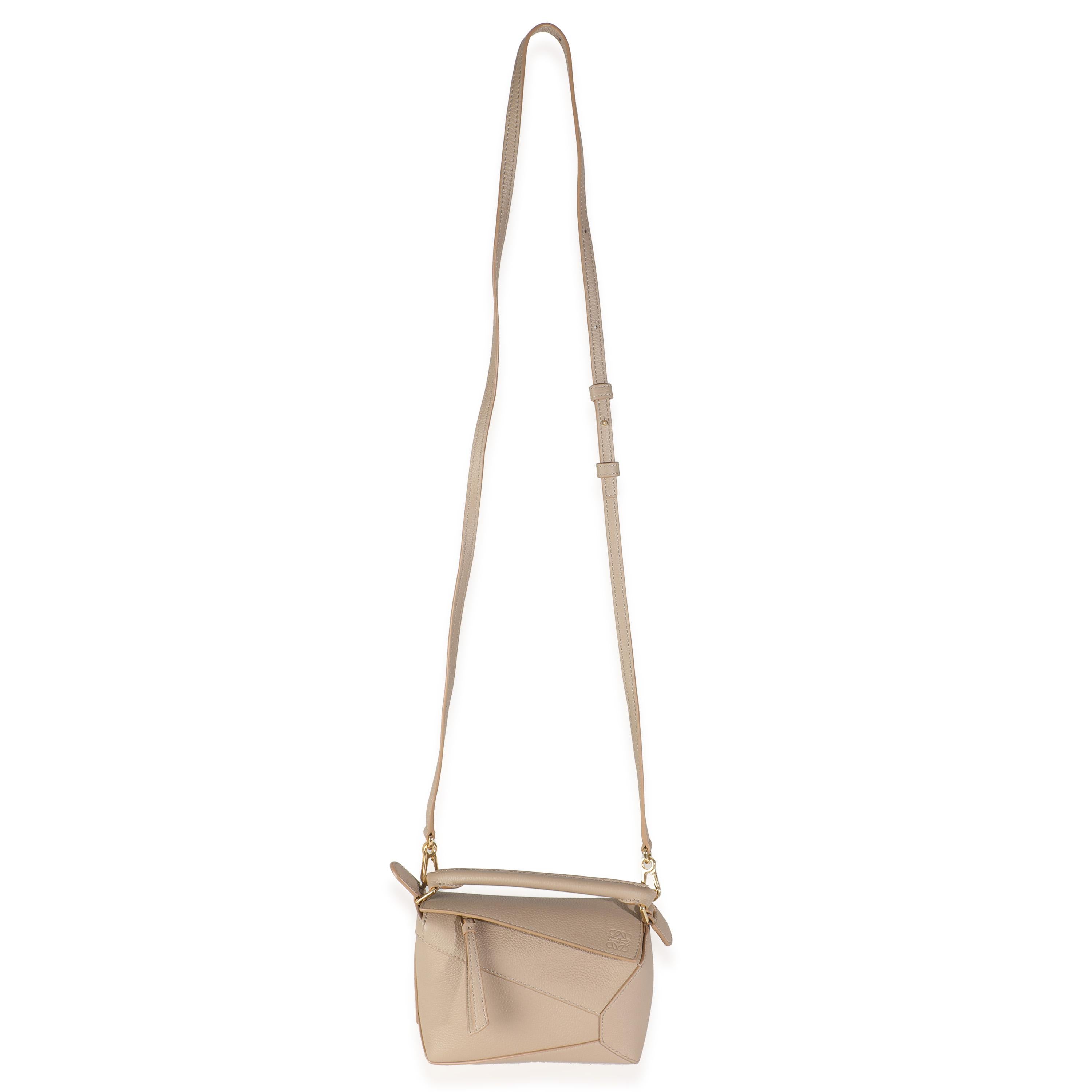 Loewe Sand Calfskin Mini Puzzle Edge Bag in vendita 1
