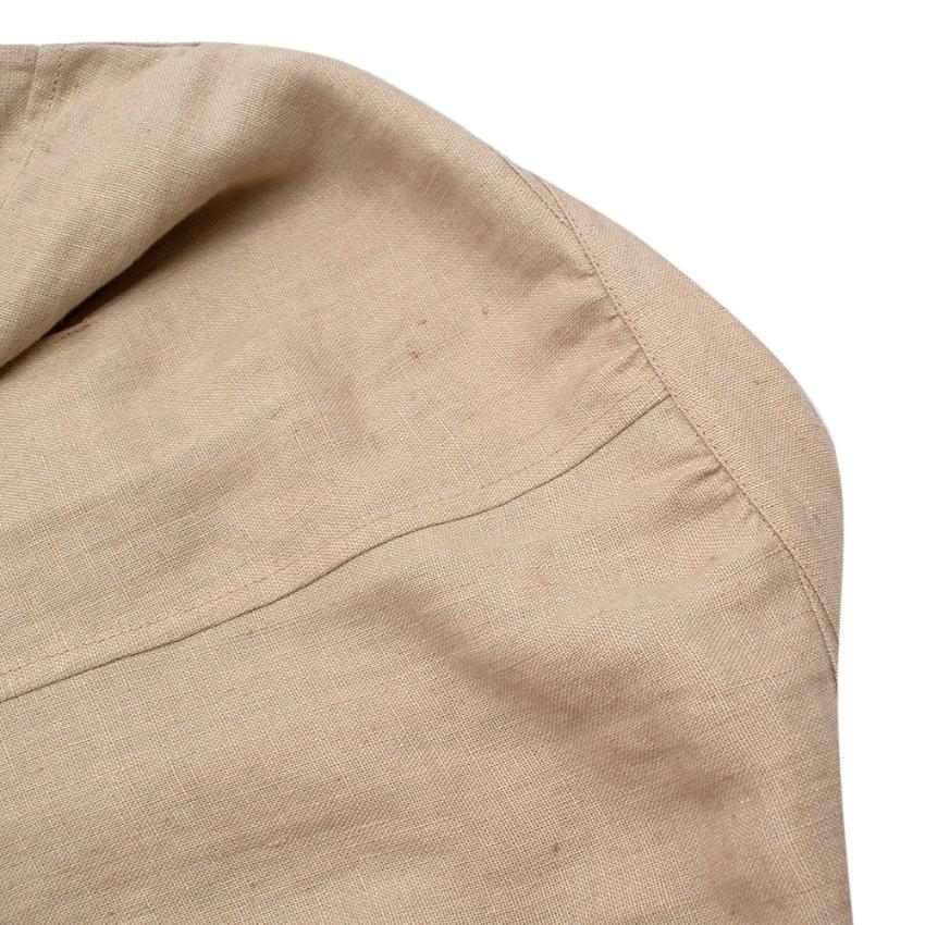 Loewe Sand Linen Long-Sleeve Maxi Dress - Size US 6 For Sale 5