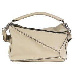 Loewe Sand Smooth Calfskin Medium Puzzle Bag