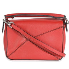 Loewe Scarlet Calfskin Mini Puzzle Bag