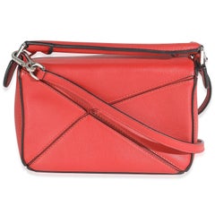 Loewe Scarlet Calfskin Mini Puzzle Bag