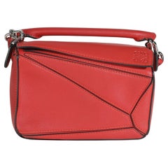 Loewe Scarlet Calfskin Mini Puzzle Bag