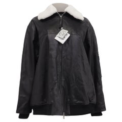 Loewe Sheared Collar Bomber Jacket in Lambskin Leather