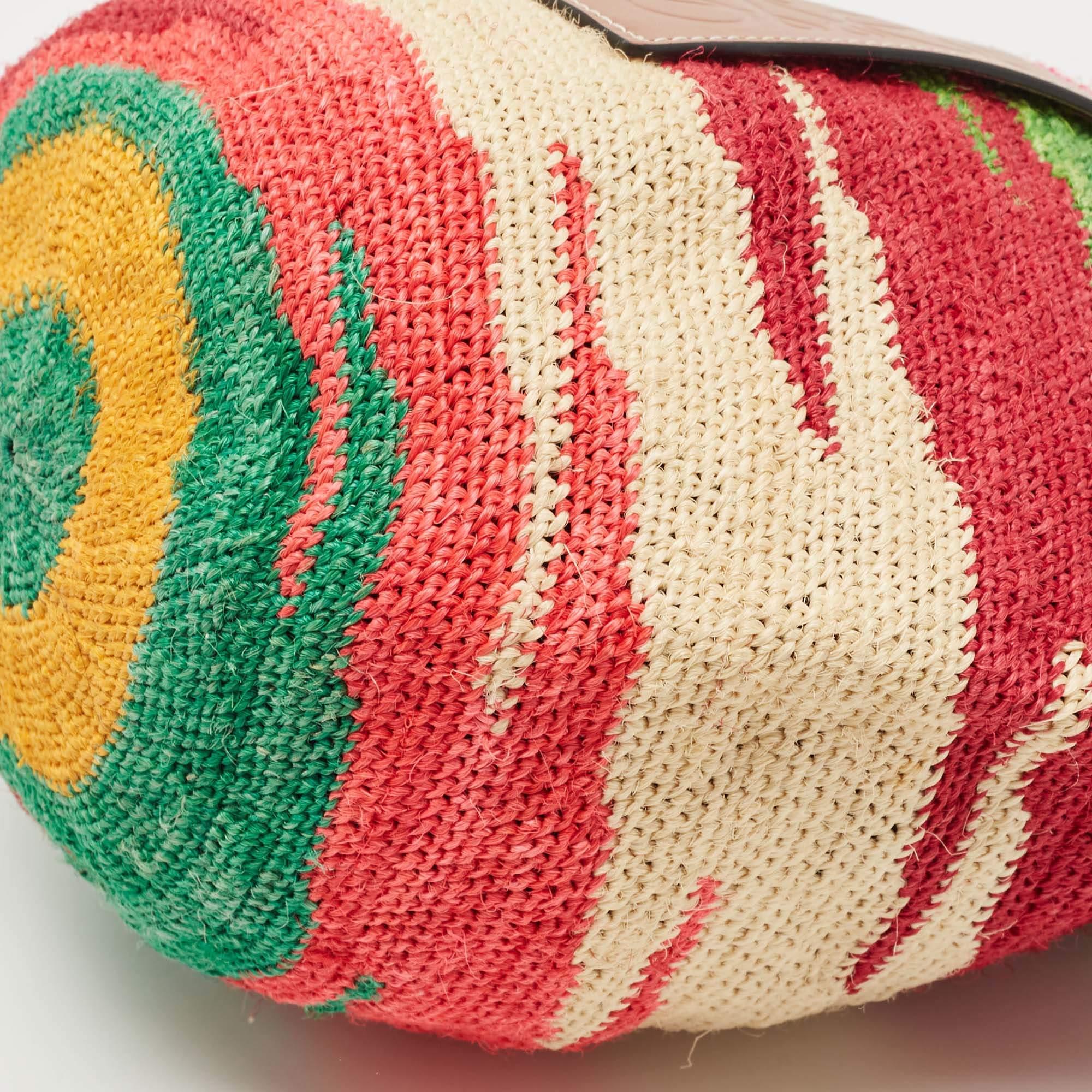 LOEWE Shigra Pattern Woven Straw Basket Bag 6