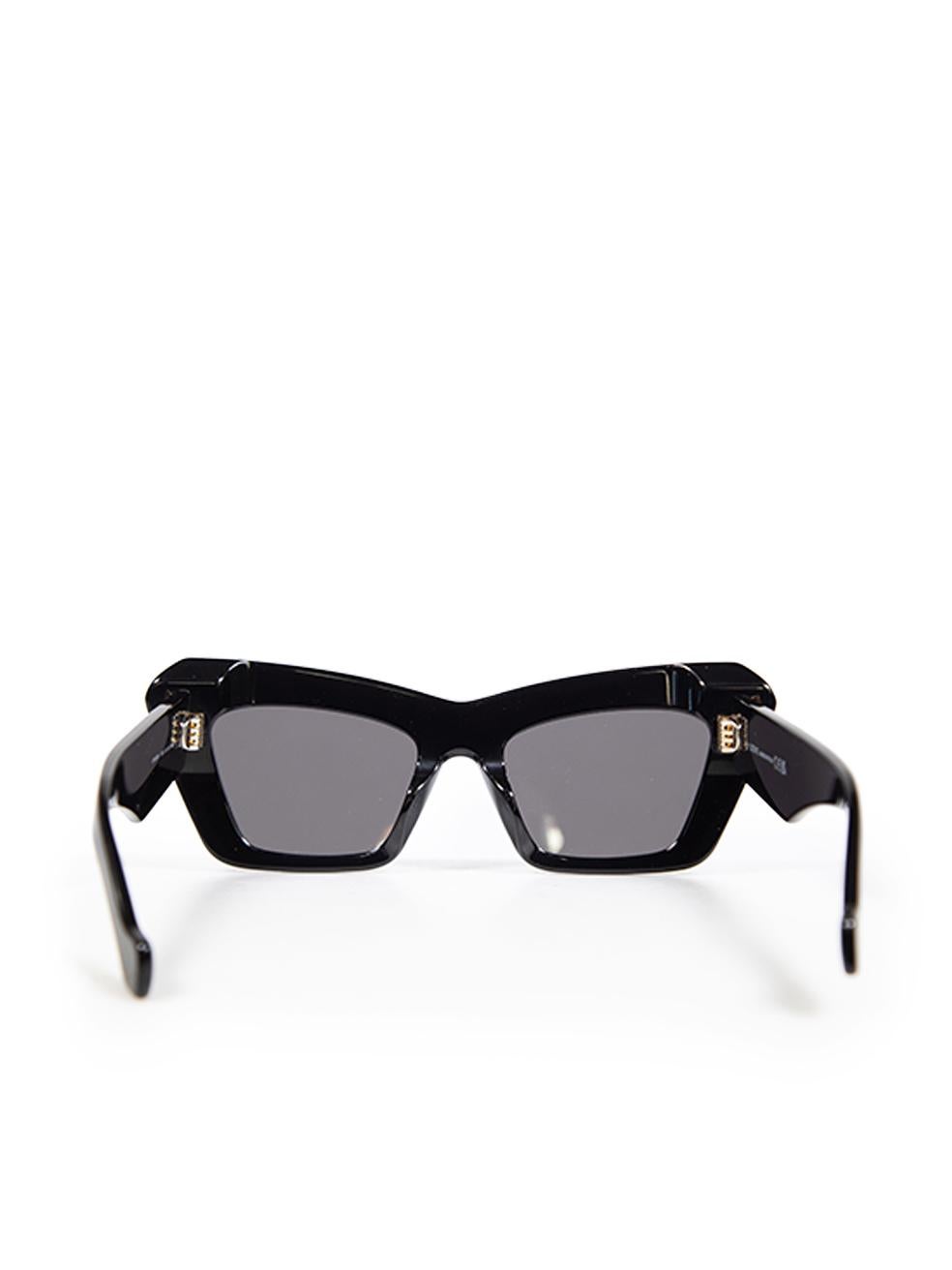 Women's Loewe Shiny Black Anagram Cat Eye Sunglasses