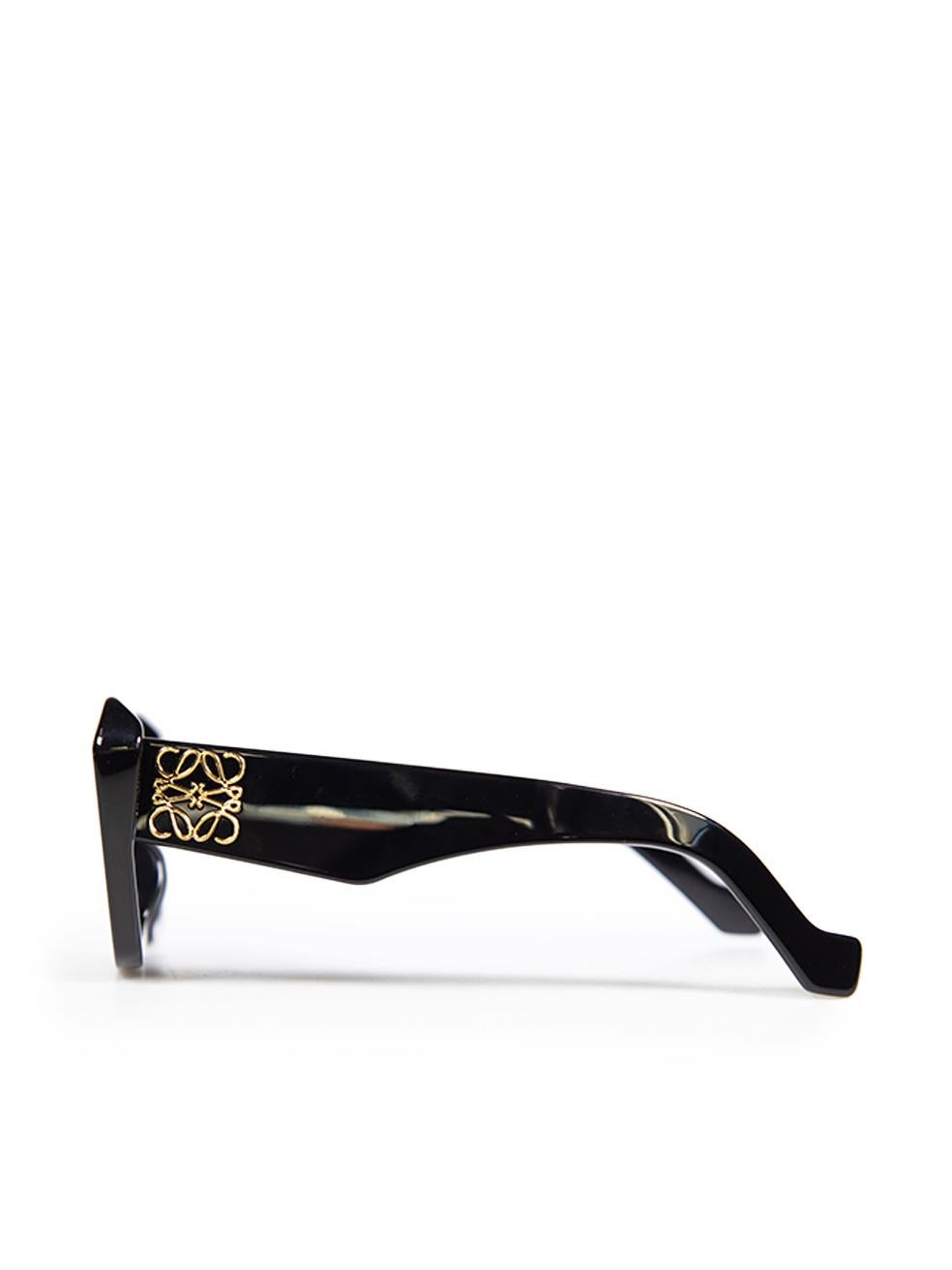 Loewe Shiny Black Anagram Cat Eye Sunglasses 1