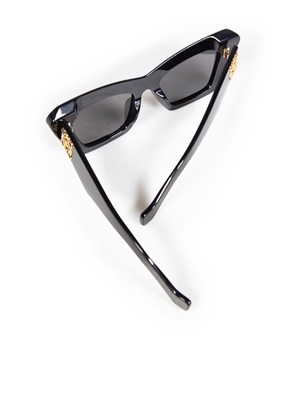 Loewe Shiny Black Anagram Cat Eye Sunglasses 3