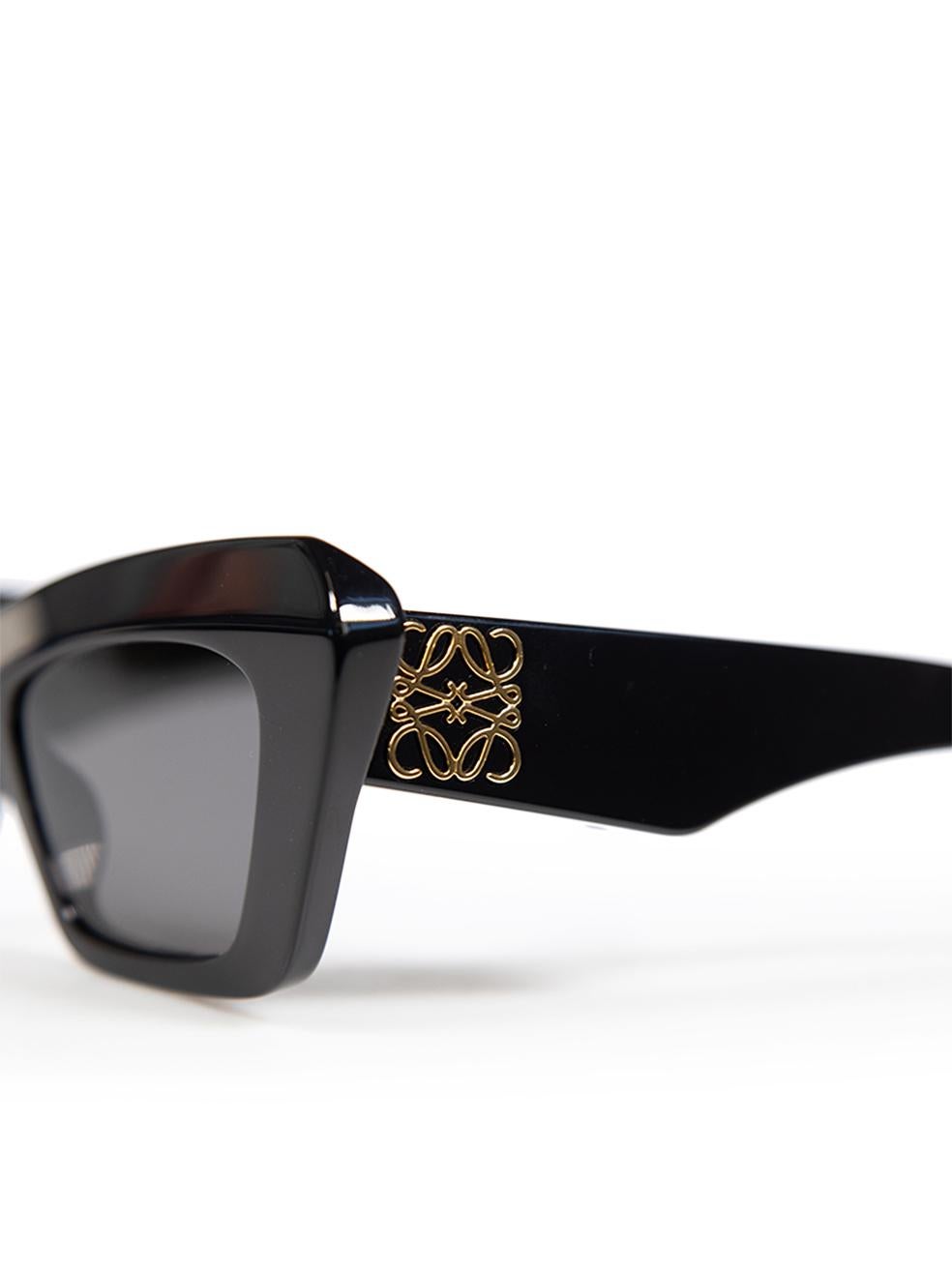 Loewe Shiny Black Anagram Cat Eye Sunglasses 4