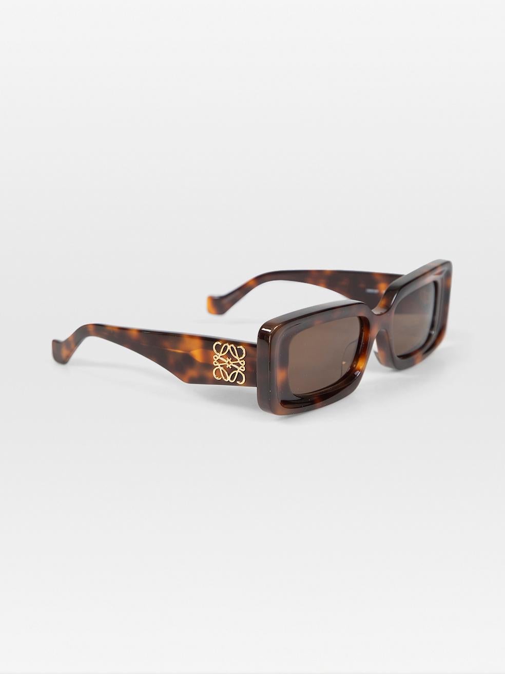 Brown Loewe Shiny Dark Havana Anagram Sunglasses For Sale