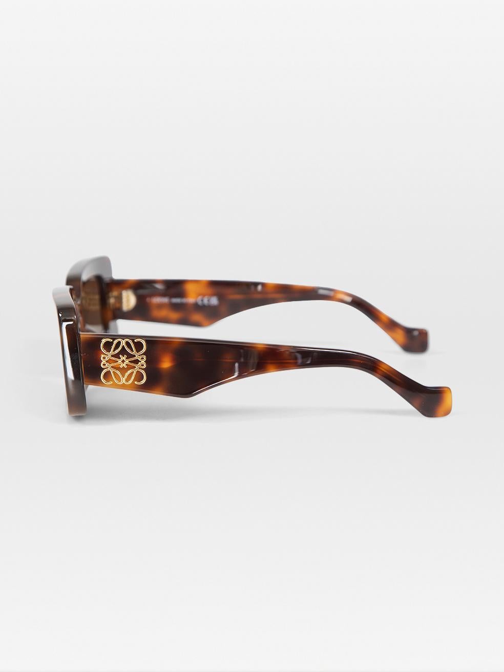 Women's Loewe Shiny Dark Havana Anagram Sunglasses For Sale
