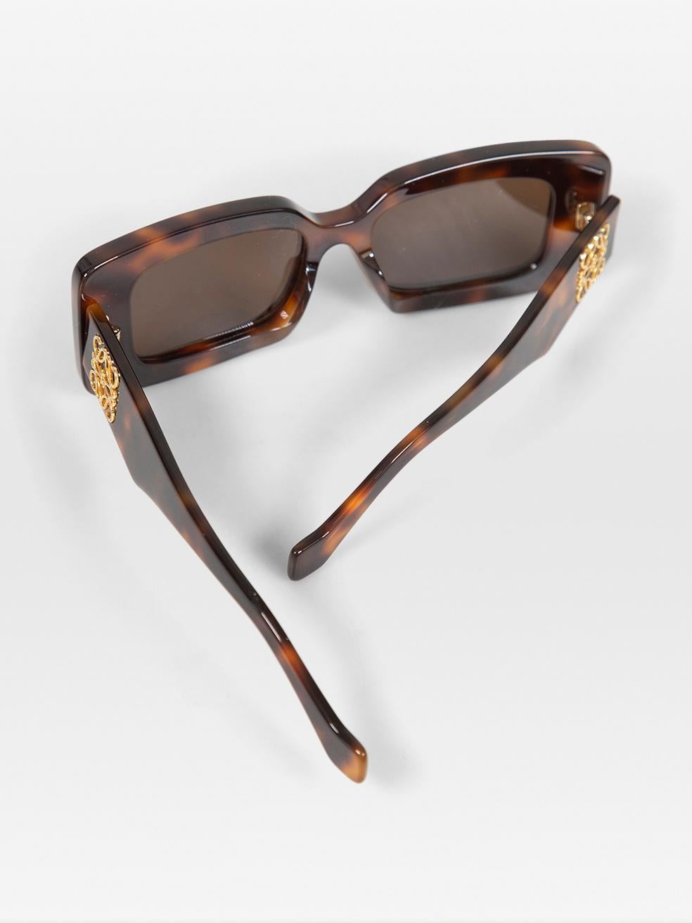 Loewe Shiny Dark Havana Anagram Sunglasses For Sale 2