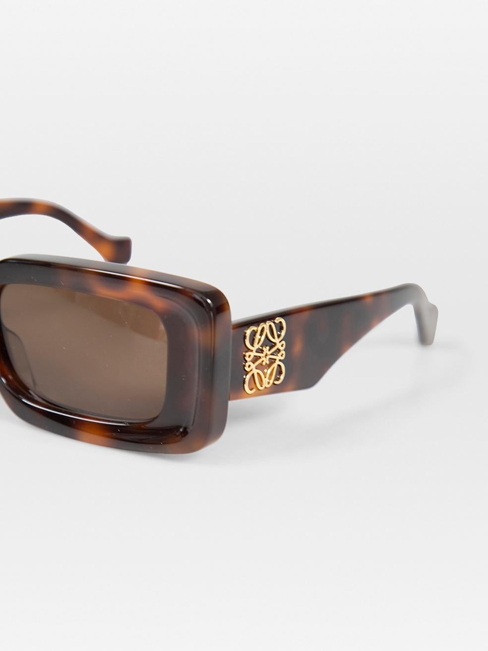 Loewe Shiny Dark Havana Anagram Sunglasses For Sale 3