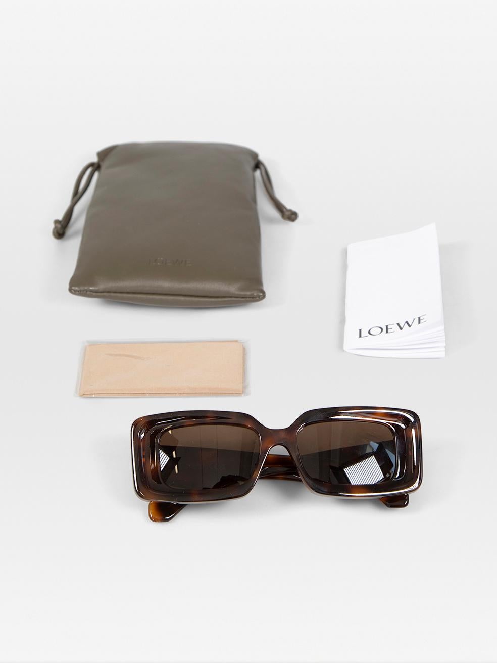 Loewe Shiny Dark Havana Anagram Sunglasses For Sale 4