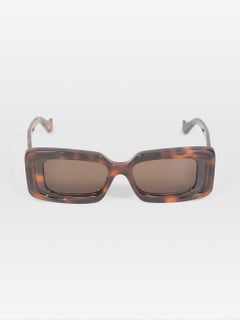 Loewe Shiny Dark Havana Anagram Sunglasses