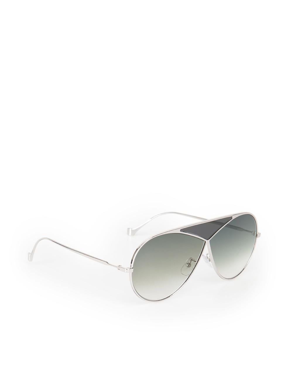 Loewe Silver Puzzle Gradient Aviator Sunglasses In New Condition In London, GB