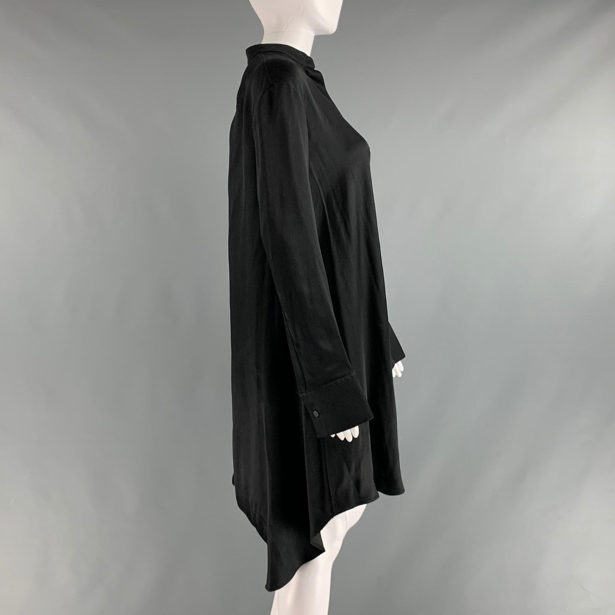 LOEWE Size 0 Black Gold Silk Chain Shirt  Dress In Excellent Condition For Sale In San Francisco, CA