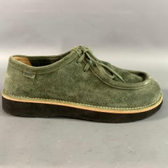 Chaussures Chukka à lacets LOEWE en daim texturé vert, taille 12