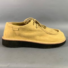 Chaussures Chukka à lacets LOEWE en daim texturé kaki, taille 12