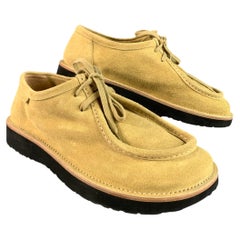 Chaussures Chukka à lacets LOEWE en daim texturé kaki, taille 12