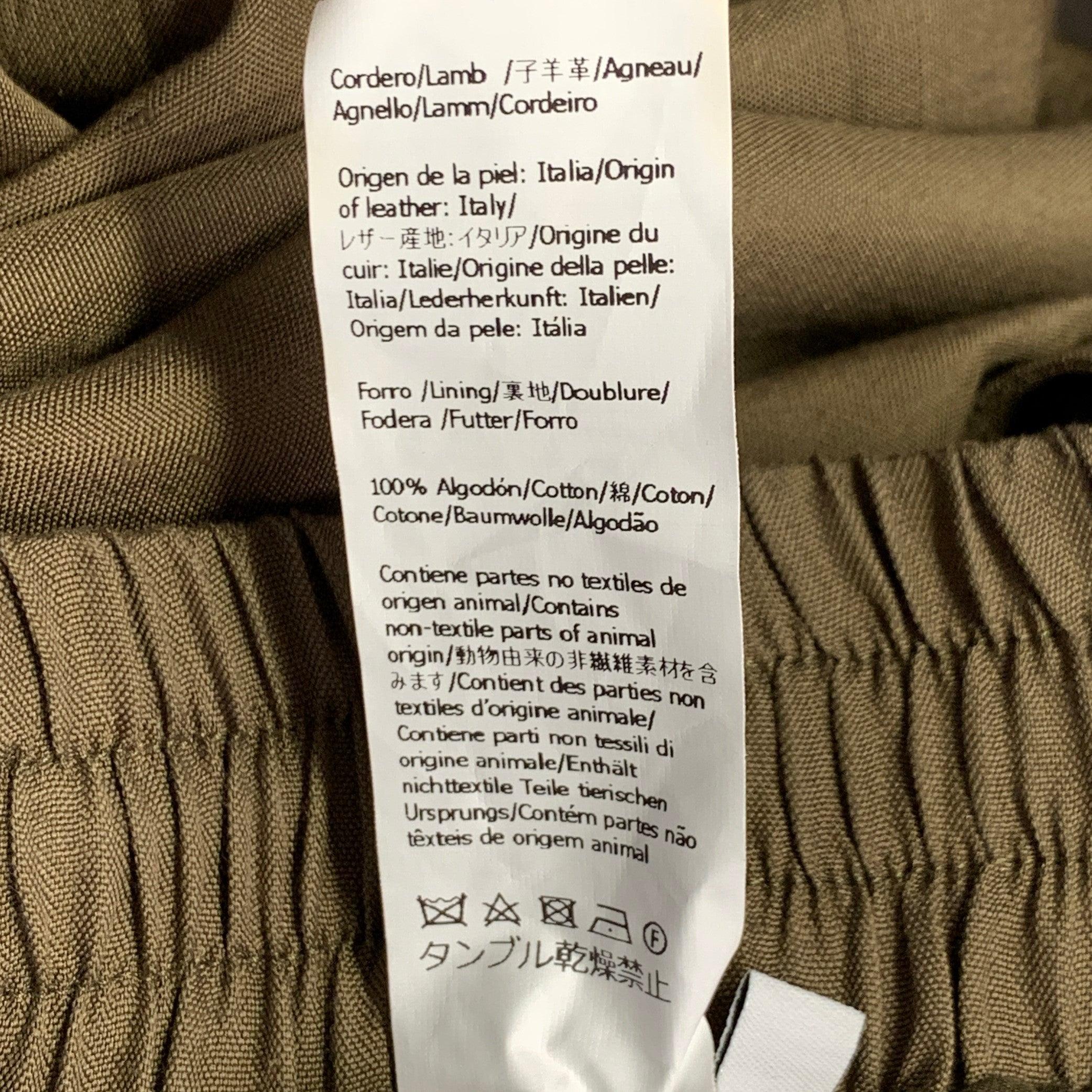 Women's LOEWE Size 4 Green Olive Silk Elastic Waistband Asymmetrical Hem Skirt For Sale