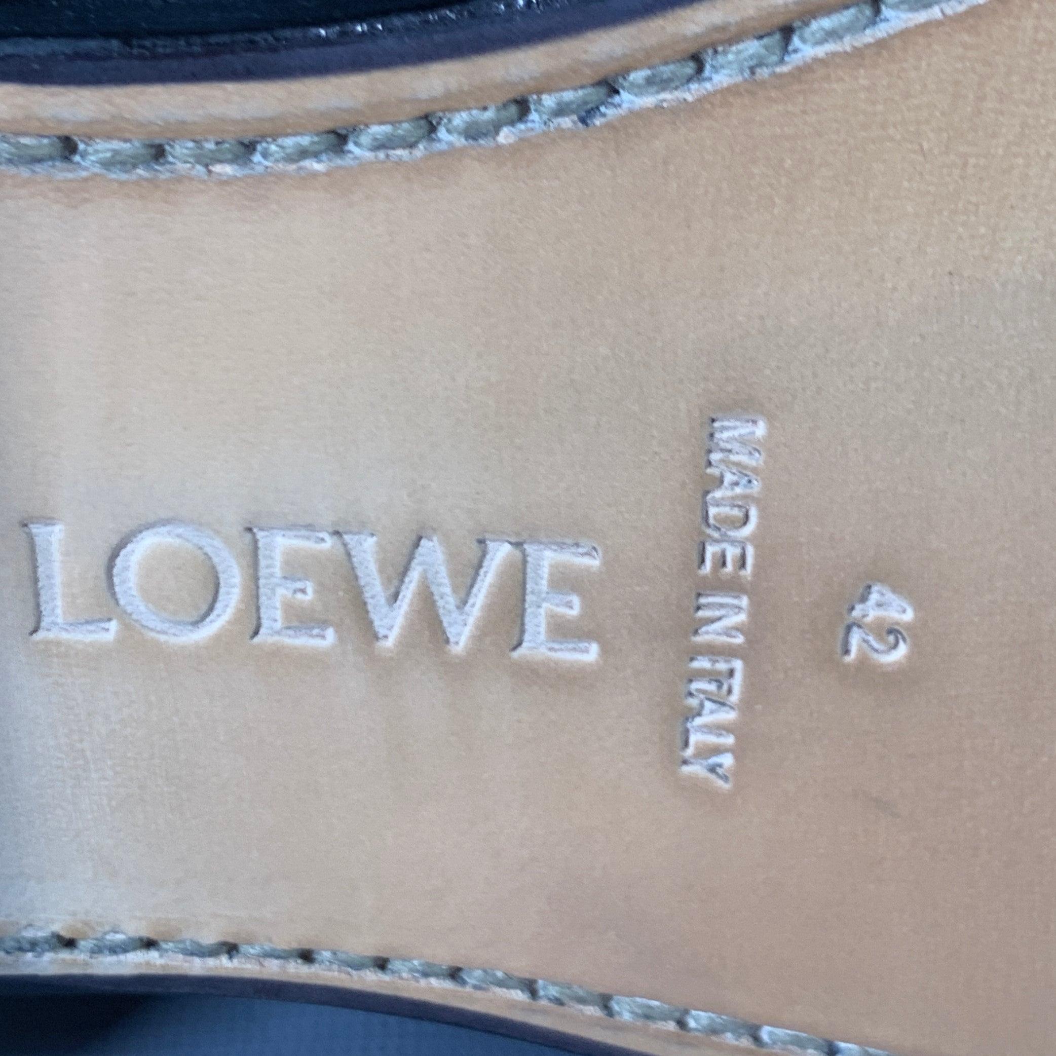 LOEWE Size 9 Campo Black Silver Harness Leather Pull On Boots For Sale 3