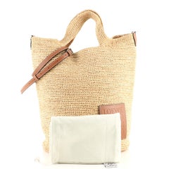 Loewe Slit Tote Straw Large