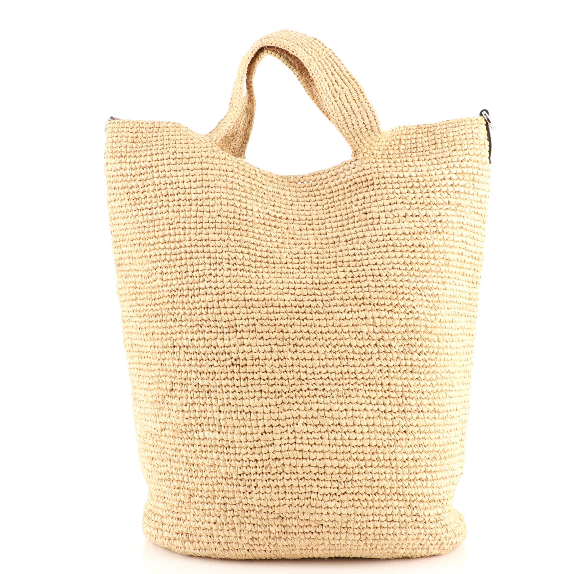 Women's or Men's Loewe Slit Tote Straw Large