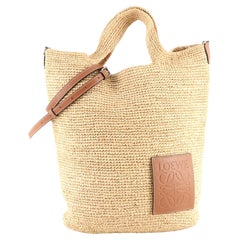 Loewe Slit Tote Straw Large