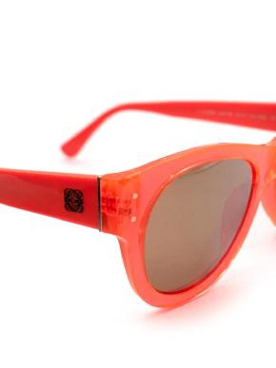 Loewe SLW779N Orange Sunglasses In Excellent Condition For Sale In London, GB