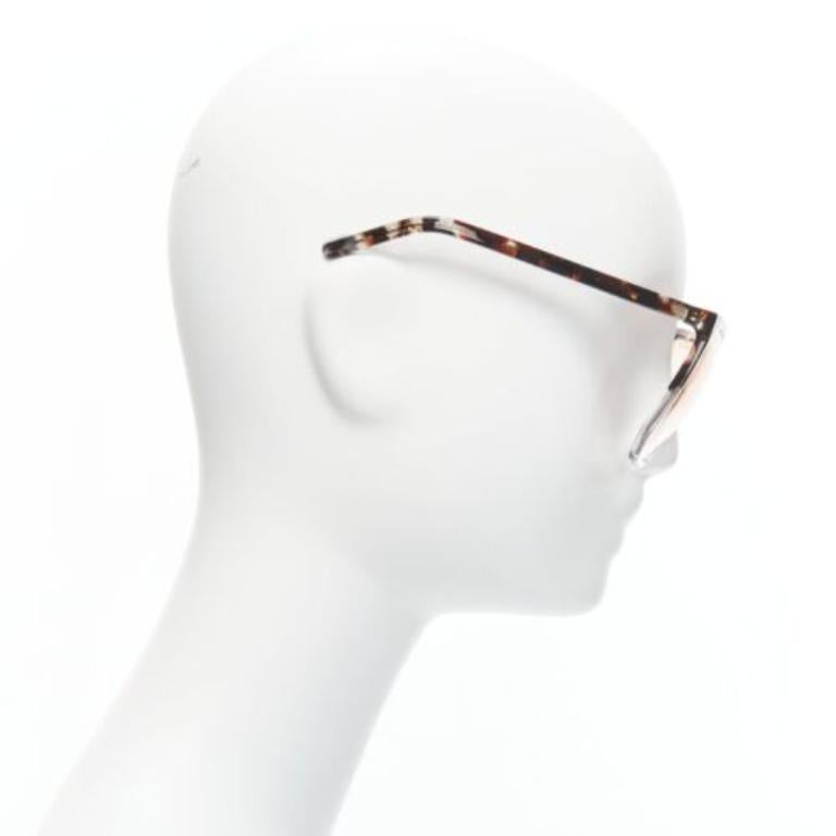 LOEWE SLW943 Filippa brown grey ombre gradient square oversized sunglasses In Fair Condition In Hong Kong, NT