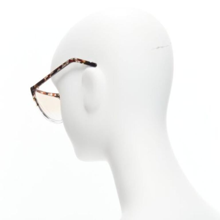 Women's LOEWE SLW943 Filippa brown grey ombre gradient square oversized sunglasses