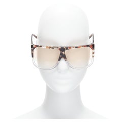 LOEWE SLW943 Filippa brown grey ombre gradient square oversized sunglasses