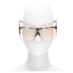 LOEWE SLW943 Filippa marrón gris ombre degradado gafas de sol cuadradas oversize