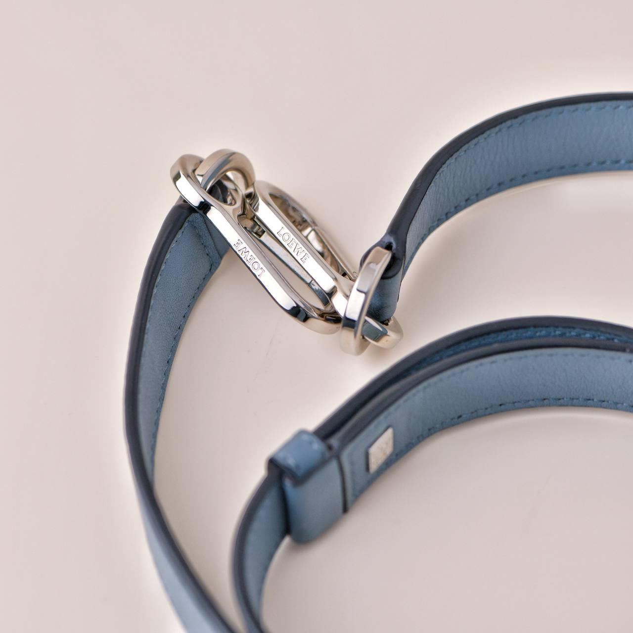 Loewe Small Puzzle Blue Leather Shoulder Bag 5