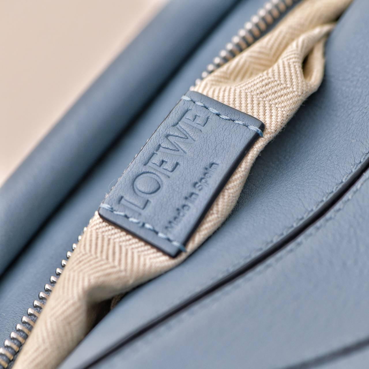 Loewe Small Puzzle Blue Leather Shoulder Bag 6