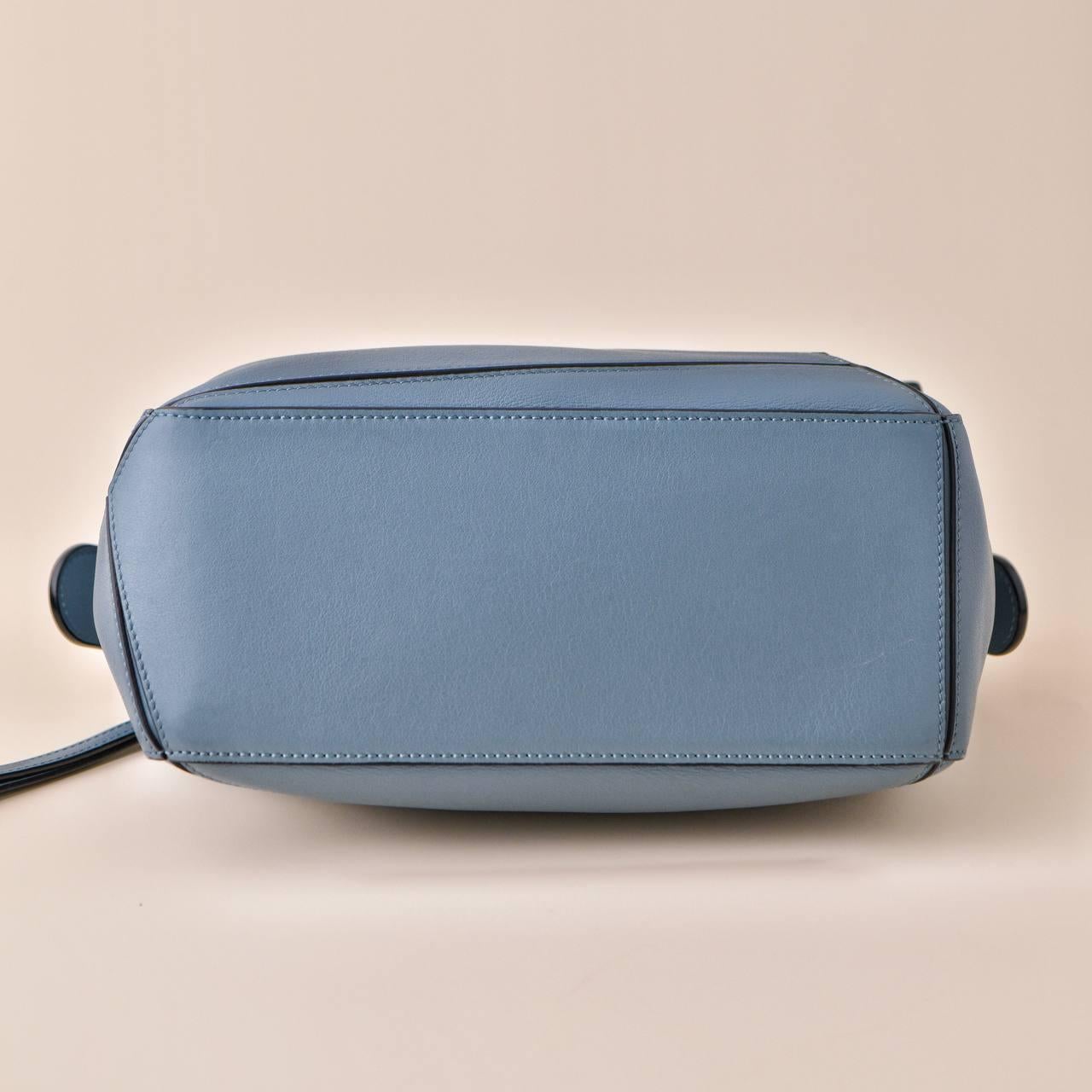 Loewe Small Puzzle Blue Leather Shoulder Bag 4