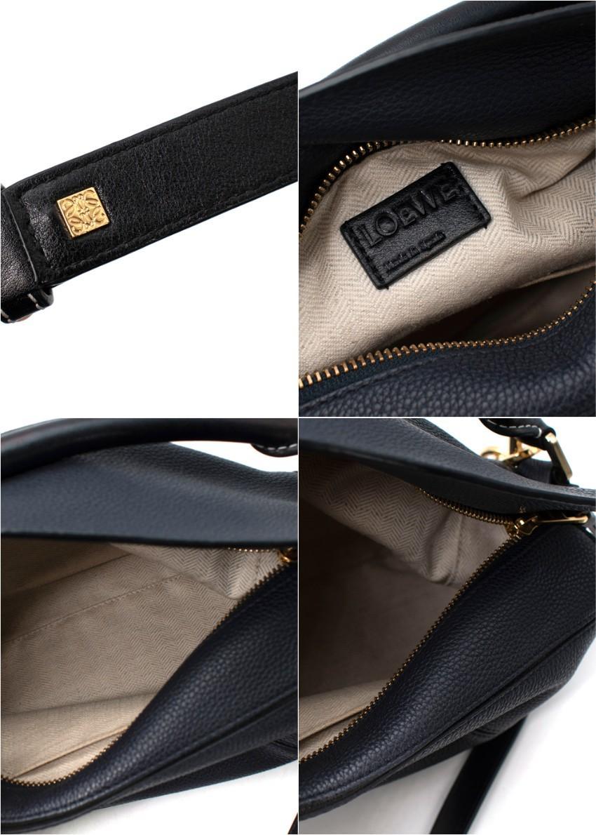 Loewe Small Puzzle Navy Calfskin Leather Bag For Sale 2
