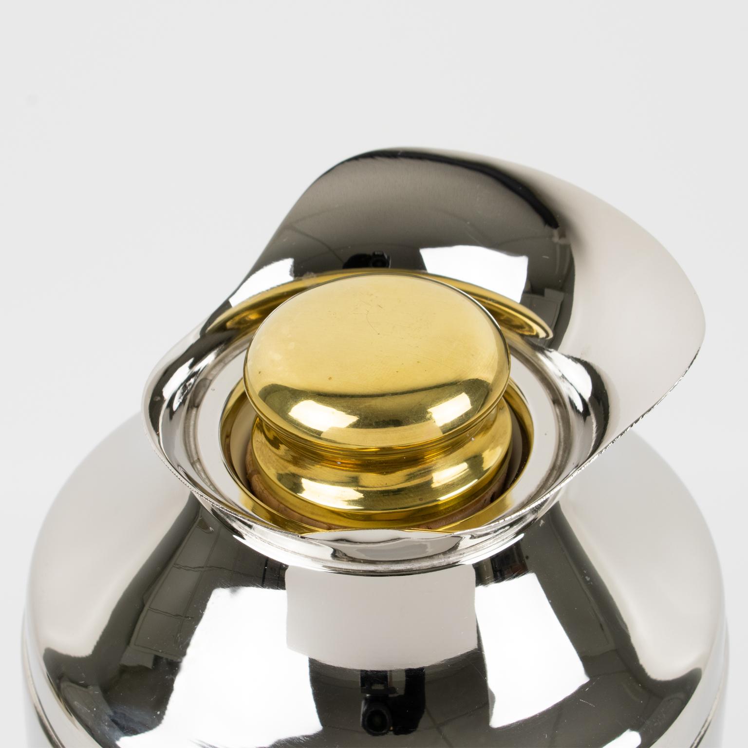 Carafe thermos isotherme en chrome de Loewe Spain, vers 1980 en vente 4