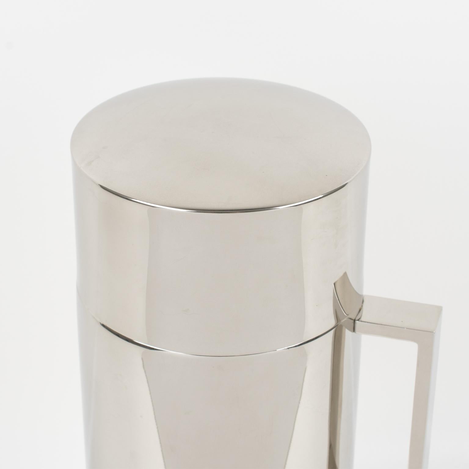 Carafe thermos isotherme en chrome de Loewe Spain, vers 1980 en vente 6