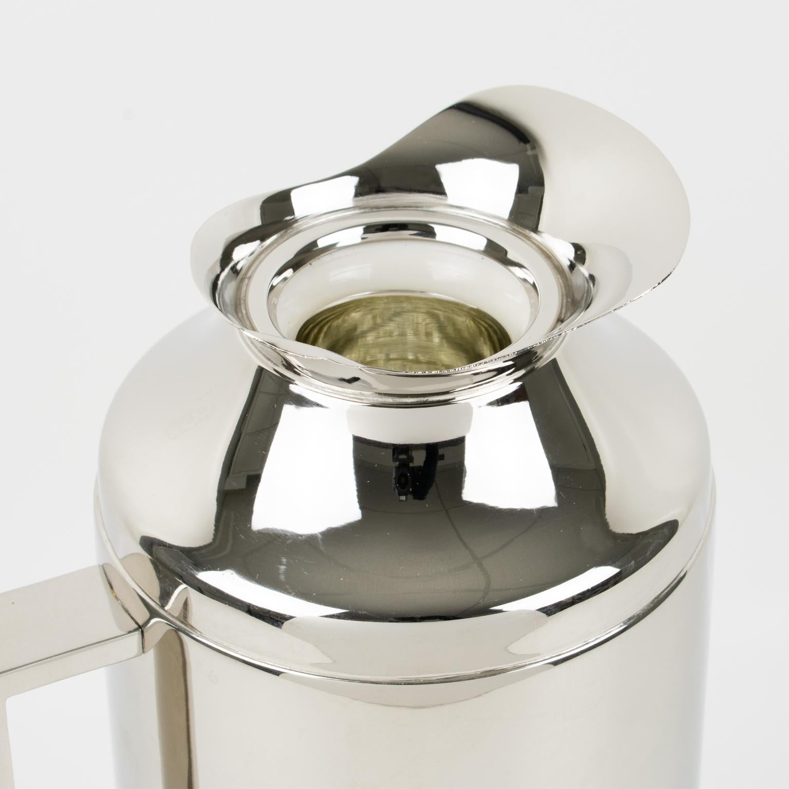 Verre Carafe thermos isotherme en chrome de Loewe Spain, vers 1980 en vente